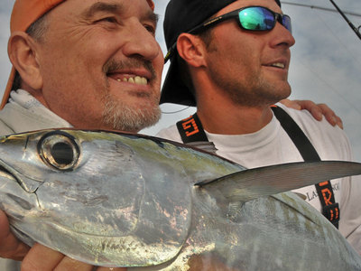 Sometimes a blackfin will be hangin\' with the sails!