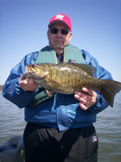 Without a trolling motor, this angler would not have caught this smallmouth bass!