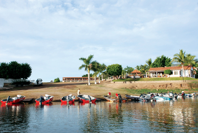 Anglers Inn sits on the shore of Lake El Salto in Mexico, the premier bass lodge on the premier bass lake in the world.