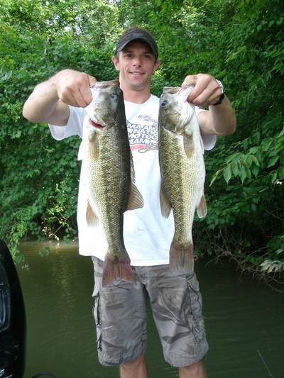 A four pound and a five pound spotted bass!