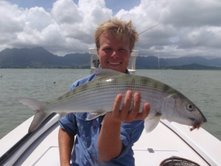 8 lb Oahu Bonefish with flyrod