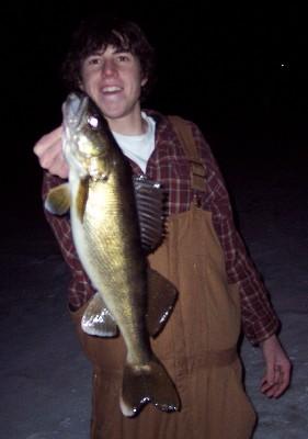 A fine early morning walleye for Andy Beattie