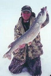 Here Jesse Chellevold displays one of several nice pike caught during a late season outing
