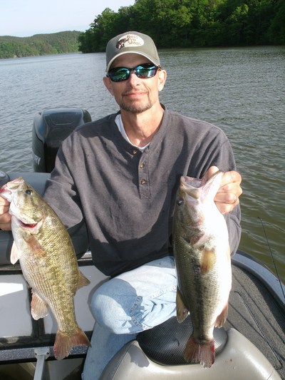 Its not unusual to catch both spotted bass and largemouth\'s in winter on Jordan Lake!