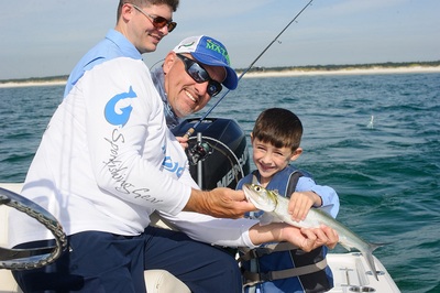 Capt. John and the crew having fun.