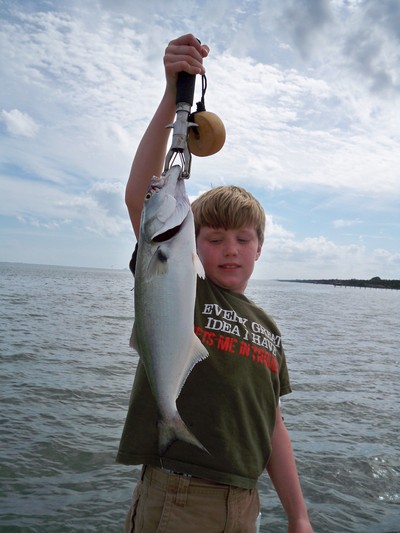 Turner with a big bluefish