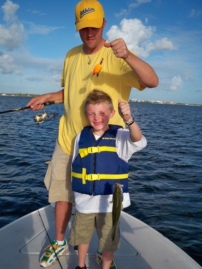 Zack with one of his trout.