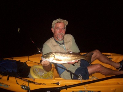 Kerry Z. of Sarasota with his first Redfish of the night