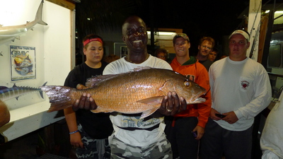 Monster mangrove snapper caught by Leslie