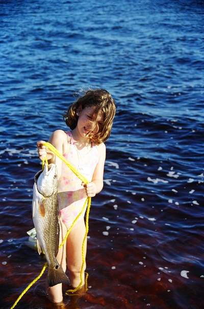 Savannah Ward with a 3.9 pound redfish she caught at a Junior Teen Angler tournament last year.