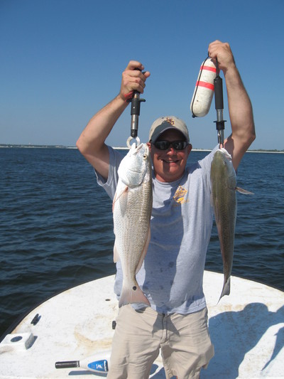 Pensacola Redfish two at a time.
