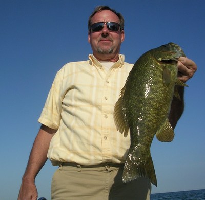 Nice Bronzeback caught with Erie Quest Charters