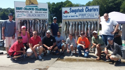 47 fish from 2 boat charter