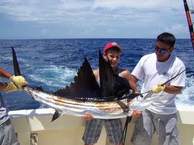 13 year old Jeremy Weidner with Sailfish