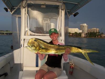 Christina Ziegler and 14# bull dolphin