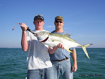 Justin had fun catching this big jack after a good 20 mintue battle he had his prize!