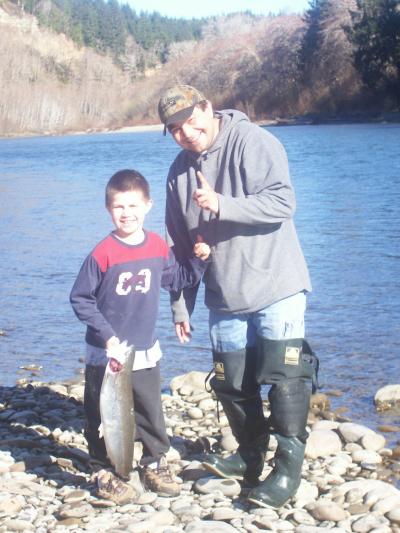 My son and I on the lower Quinault