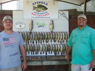 8-28-09, Jason and Burton with a good mess of crappie caught at Ray Roberts.