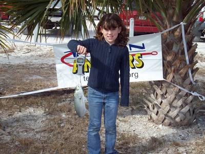 Junior Teen Angler -- Savannah Ward with her winning bluefish.