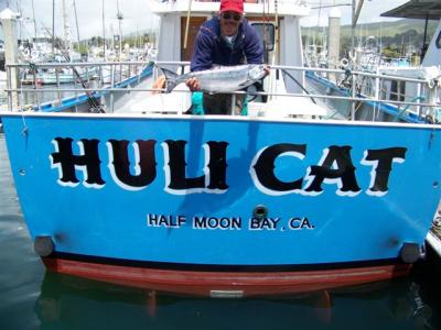 Gary's salmon off the back of the boat