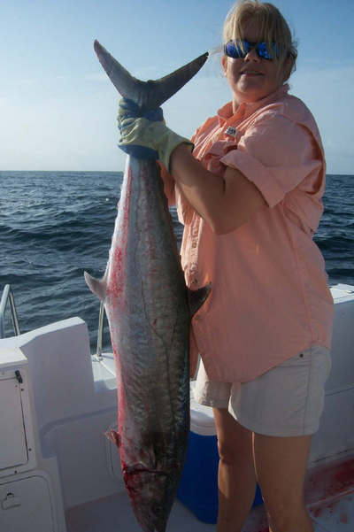 Brenda with a good kingfish