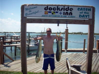 Justin King with his dolphin