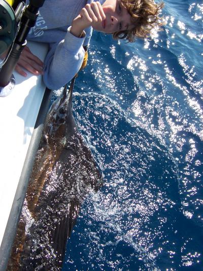 First Sailfish for Luke