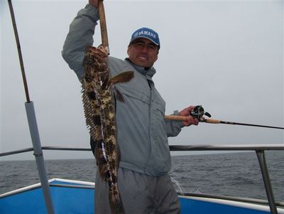 John Albidrez of Fresno, with a lingcod
