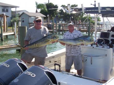 Alan Hall & Wayne Stone with a nice pair of dolphin