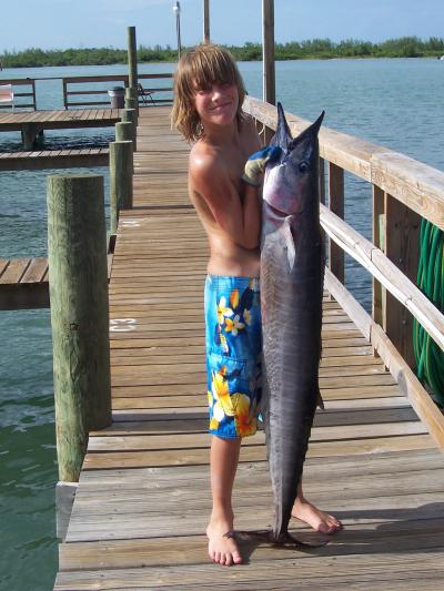 Jarrod Naberhaus with his 28 pound wahoo.