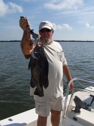 Capt. Joe ward with a 6lb. tripletail