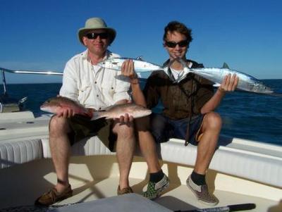 Alec and Ruben Rosen all smiles on the water