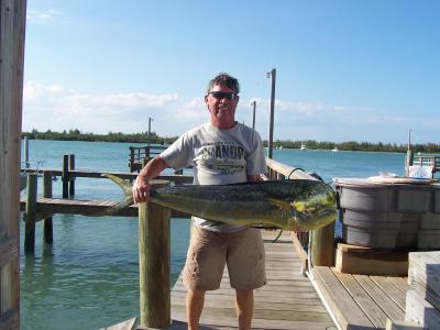 Clark Conner with his 33.6 pound dolphin.