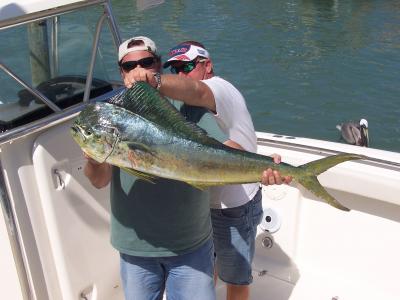 Danny Maness with his 25 pound dolphin.