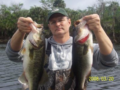  two 5 lber on Hard Jerk Bait