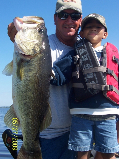 Grandson Devon and I with 8 1/4 lb