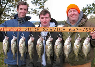 Derek, Marc & Jerry Hopper show off some keeper crappies