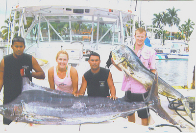400 lb Marlin and a 65 inch Mahi Bull