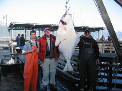 Deckhand Brian, Russ, 106lb H-but, and Captain James