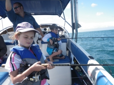 Children fishing off Durban