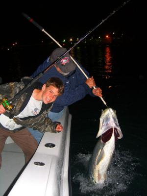 Alex scores a tarpon to be admired