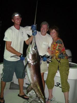 Keith caught a good swordfish