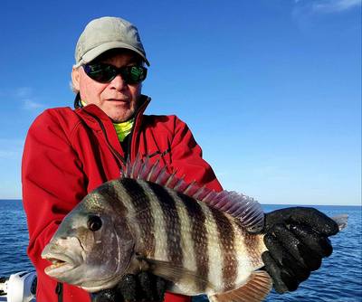 Doug with a big sheephead