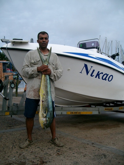 Goolam with 1 of the Dorado we kept