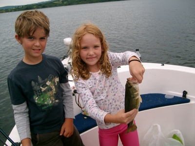 Little Girl catching Bass