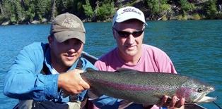 an aug. lower river rainbow