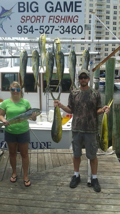 Nice catch of mahi-mahi in Fort Lauderdale