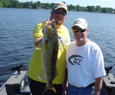 A hefty Wisconsin River walleye caught with WAA guide Joel DeBoer