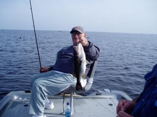 Relaxed, in a chair, catching bass - does it get any better?