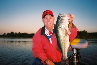 Big bass on Stanley's Wedge spinnerbait....3/8 ounce with white skirt